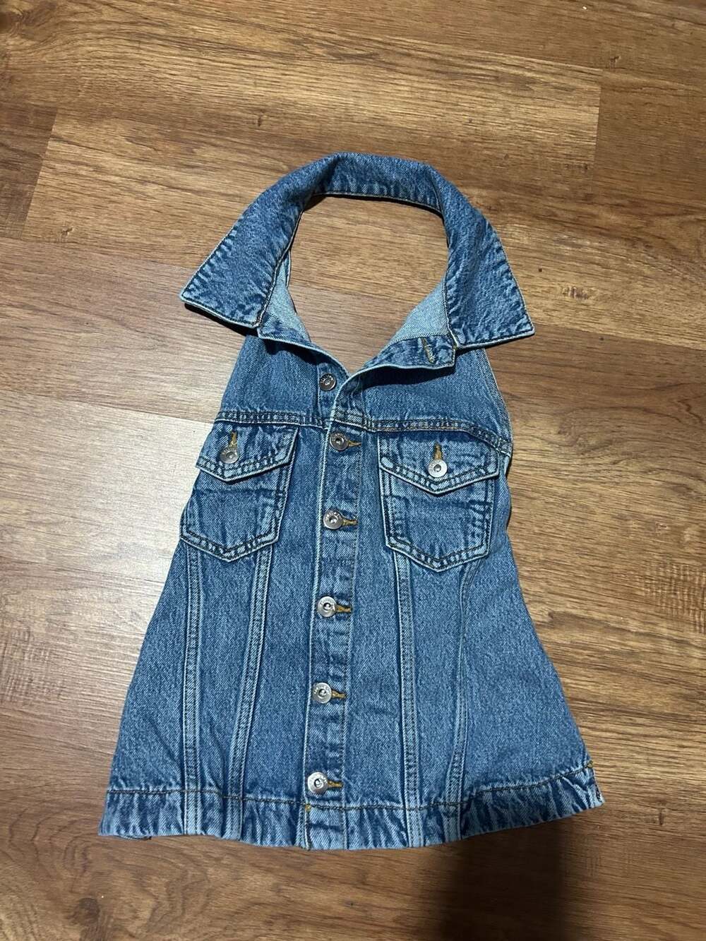 Collusion Denim Halter Top Size 12